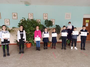 Locuri de frunte la un concurs internațional pentru elevii claselor primare și cadrele didactice din Liceul Teorectic „Mihai Eminescu” din Leova