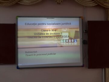 Se implementează disciplina opțională EDUCAȚIE PENTRU SOCIALIZARE JURIDICĂ în două instituții de învățământ din Cimișlia